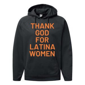 Thank God For Latina Women Performance Fleece Hoodie