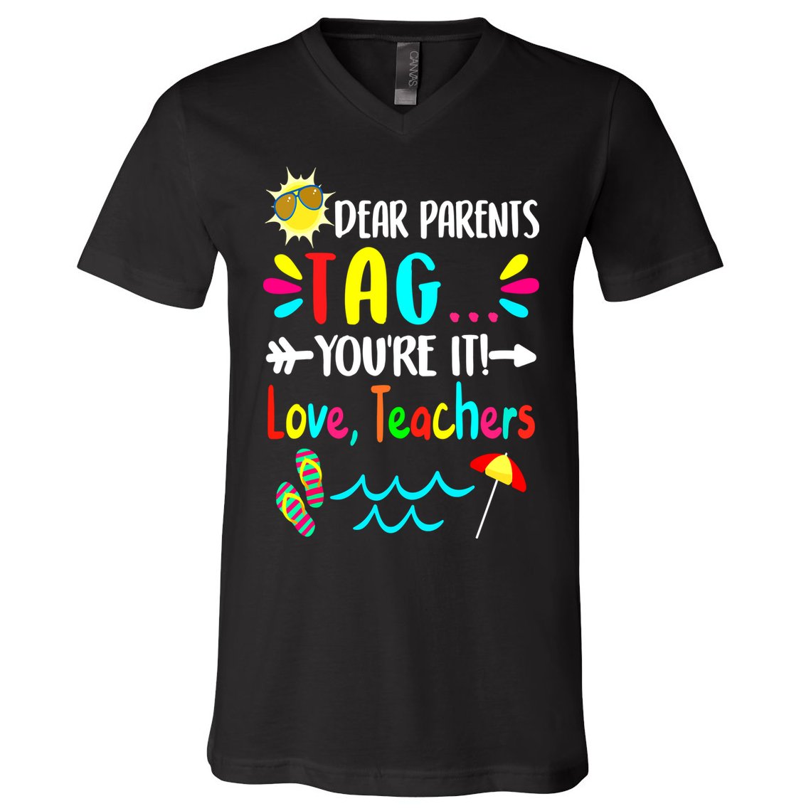 Teacher Gift Funny Last Day Of School V-Neck T-Shirt