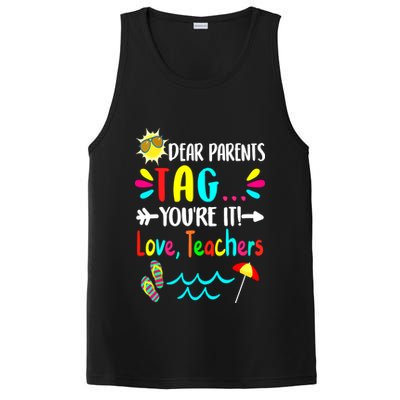 Teacher Gift Funny Last Day Of School PosiCharge Competitor Tank