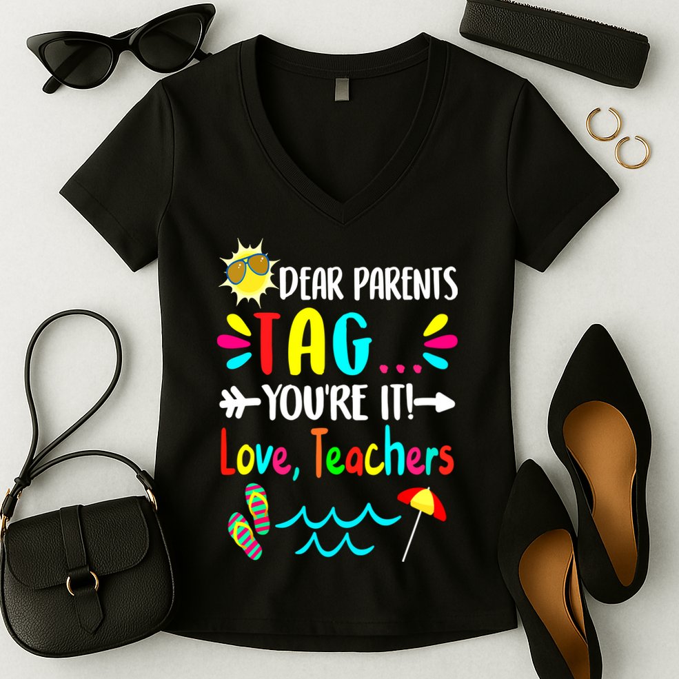 Teacher Gift Funny Last Day Of School Women's V-Neck T-Shirt