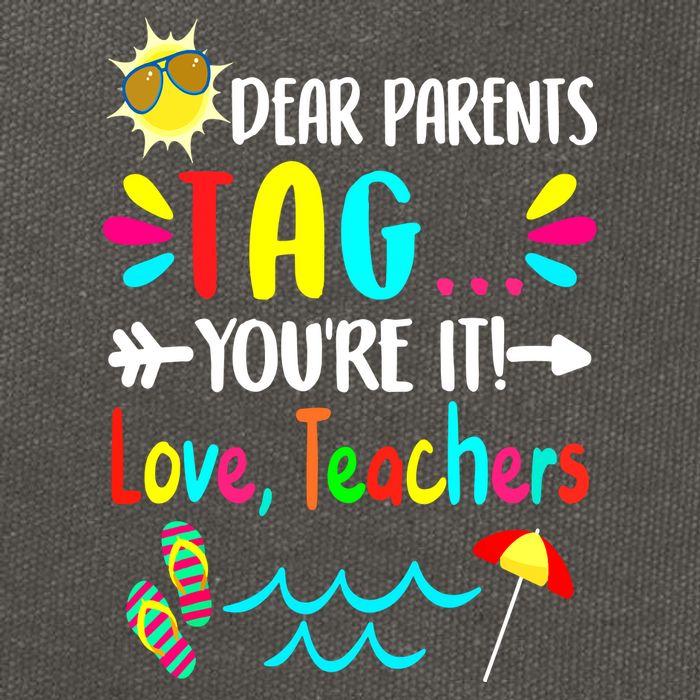 Teacher Gift Funny Last Day Of School Cotton Canvas Backpack