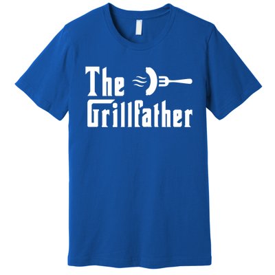 The Grillfather Funny Dad Grandpa Barbecue Grilling Gift Premium T-Shirt