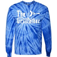 The Grillfather Funny Dad Grandpa Barbecue Grilling Gift Tie-Dye Long Sleeve Shirt