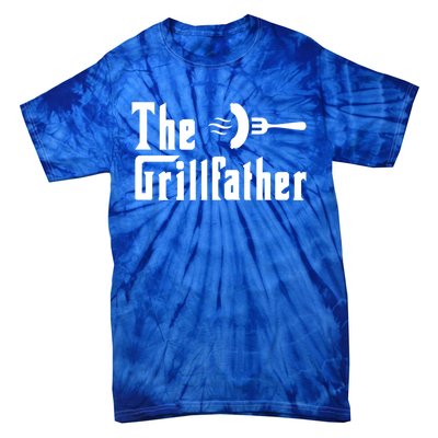 The Grillfather Funny Dad Grandpa Barbecue Grilling Gift Tie-Dye T-Shirt