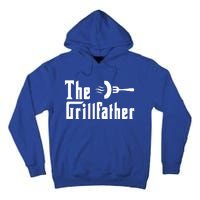 The Grillfather Funny Dad Grandpa Barbecue Grilling Gift Tall Hoodie