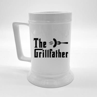 The Grillfather Funny Dad Grandpa Barbecue Grilling Gift Beer Stein