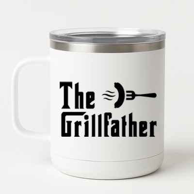 The Grillfather Funny Dad Grandpa Barbecue Grilling Gift 12 oz Stainless Steel Tumbler Cup