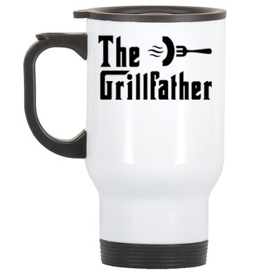 The Grillfather Funny Dad Grandpa Barbecue Grilling Gift Stainless Steel Travel Mug