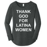 Thank God For Latina Women Power Hispanic Flowers Women's Perfect Tri Tunic Long Sleeve Shirt