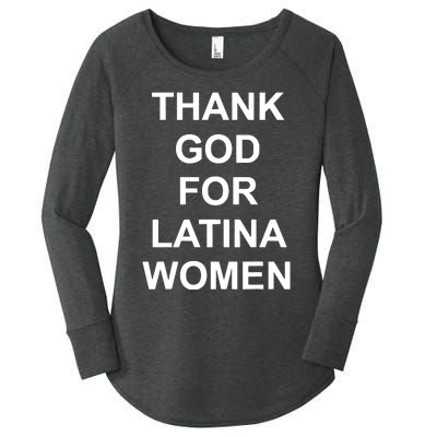 Thank God For Latina Women Power Hispanic Flowers Women's Perfect Tri Tunic Long Sleeve Shirt