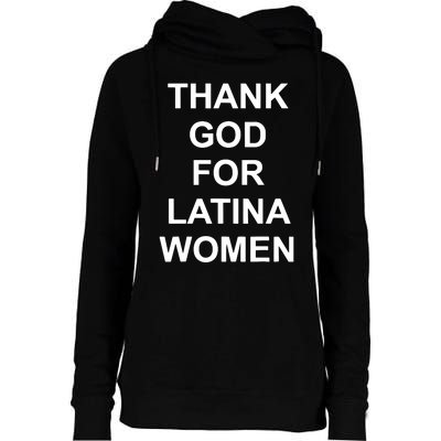 Thank God For Latina Women Power Hispanic Flowers Womens Funnel Neck Pullover Hood