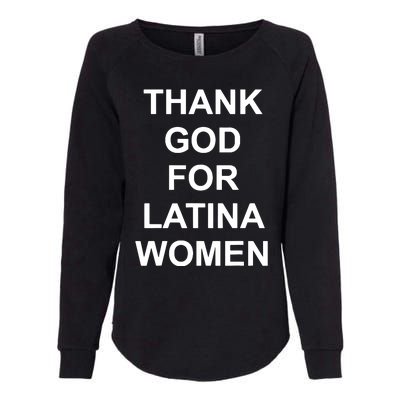 Thank God For Latina Women Power Hispanic Flowers Womens California Wash Sweatshirt