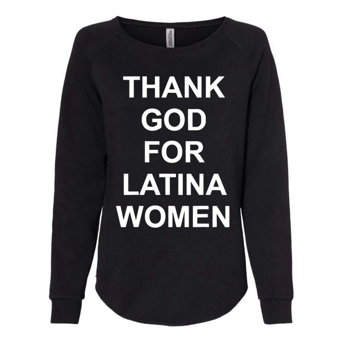 Thank God For Latina Women Power Hispanic Flowers Womens California Wash Sweatshirt