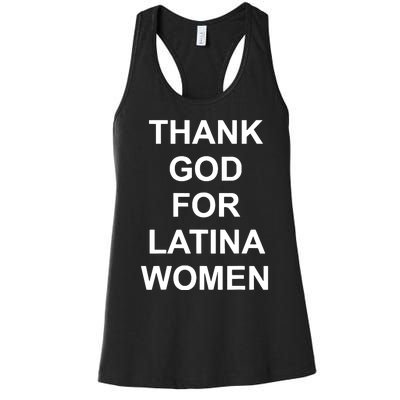 Thank God For Latina Women Power Hispanic Flowers Women's Racerback Tank