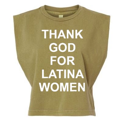 Thank God For Latina Women Power Hispanic Flowers Garment-Dyed Women's Muscle Tee