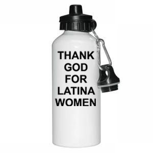 Thank God For Latina Women Power Hispanic Flowers Aluminum Water Bottle