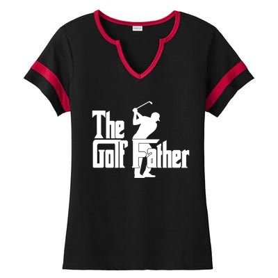 The Golf Father Golf Dad Fathers Day Ladies Halftime Notch Neck Tee