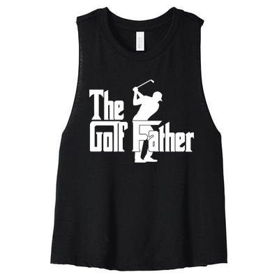 The Golf Father Golf Dad Fathers Day Women's Racerback Cropped Tank