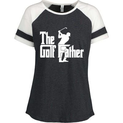 The Golf Father Golf Dad Fathers Day Enza Ladies Jersey Colorblock Tee