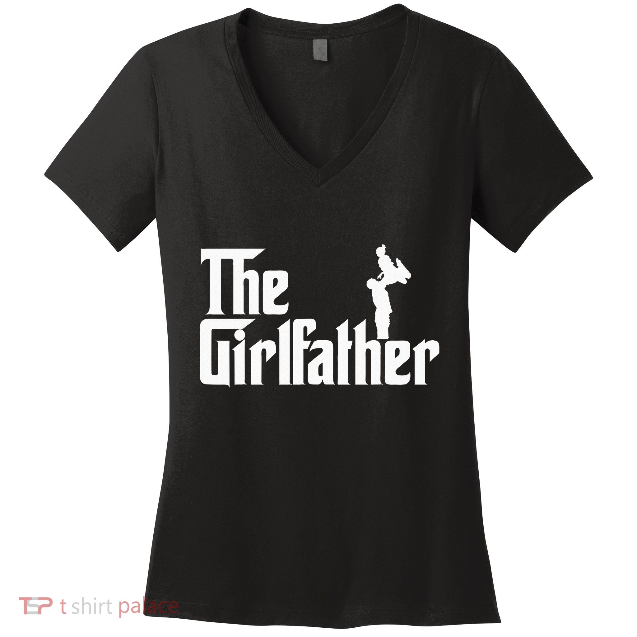 The Girl Father Gift Funny Dad Best FatherS Day Women's V-Neck T-Shirt