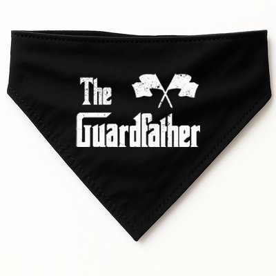 The Guardfather Funny Meme Color Guard Proud Dad Colorguard USA-Made Doggie Bandana