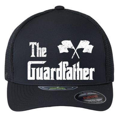 The Guardfather Funny Meme Color Guard Proud Dad Colorguard Flexfit Unipanel Trucker Cap