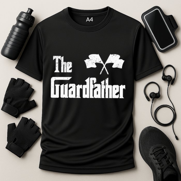 The Guardfather Funny Meme Color Guard Proud Dad Colorguard Performance Shirt
