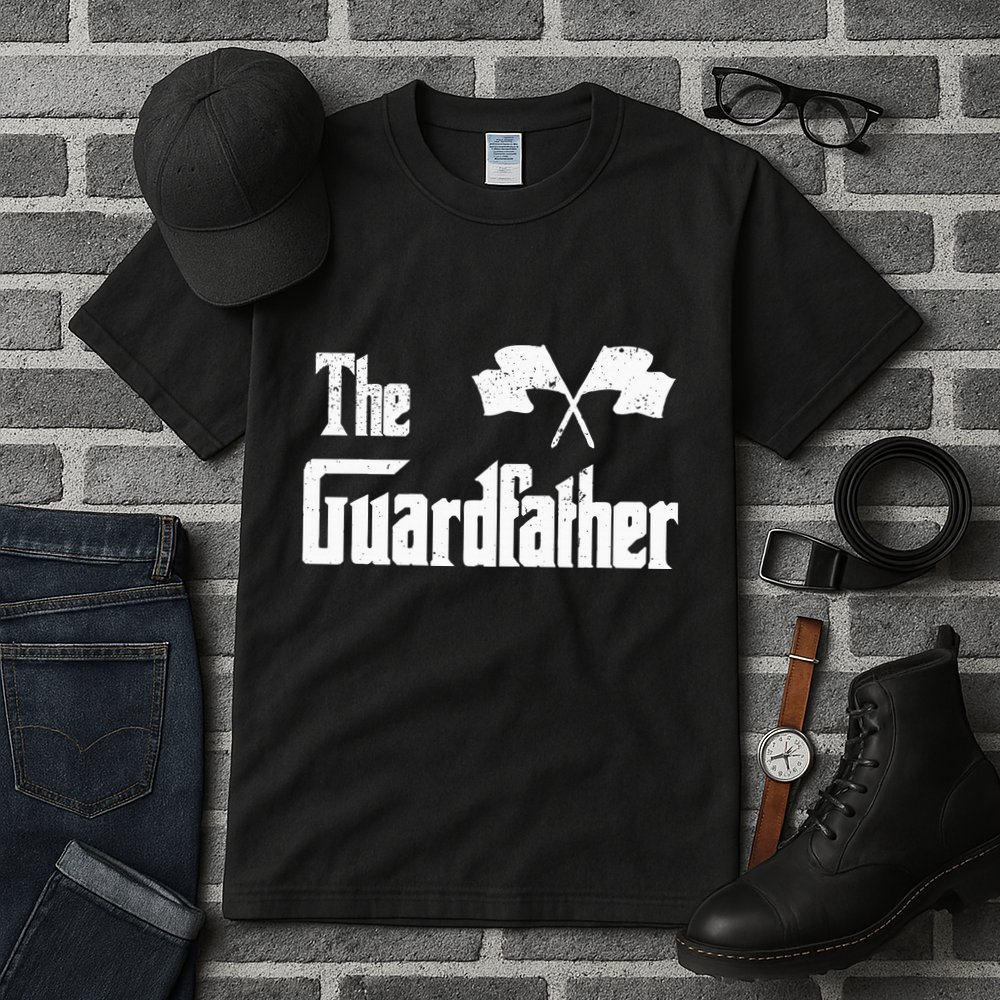 The Guardfather Funny Meme Color Guard Proud Dad Colorguard Tall T-Shirt
