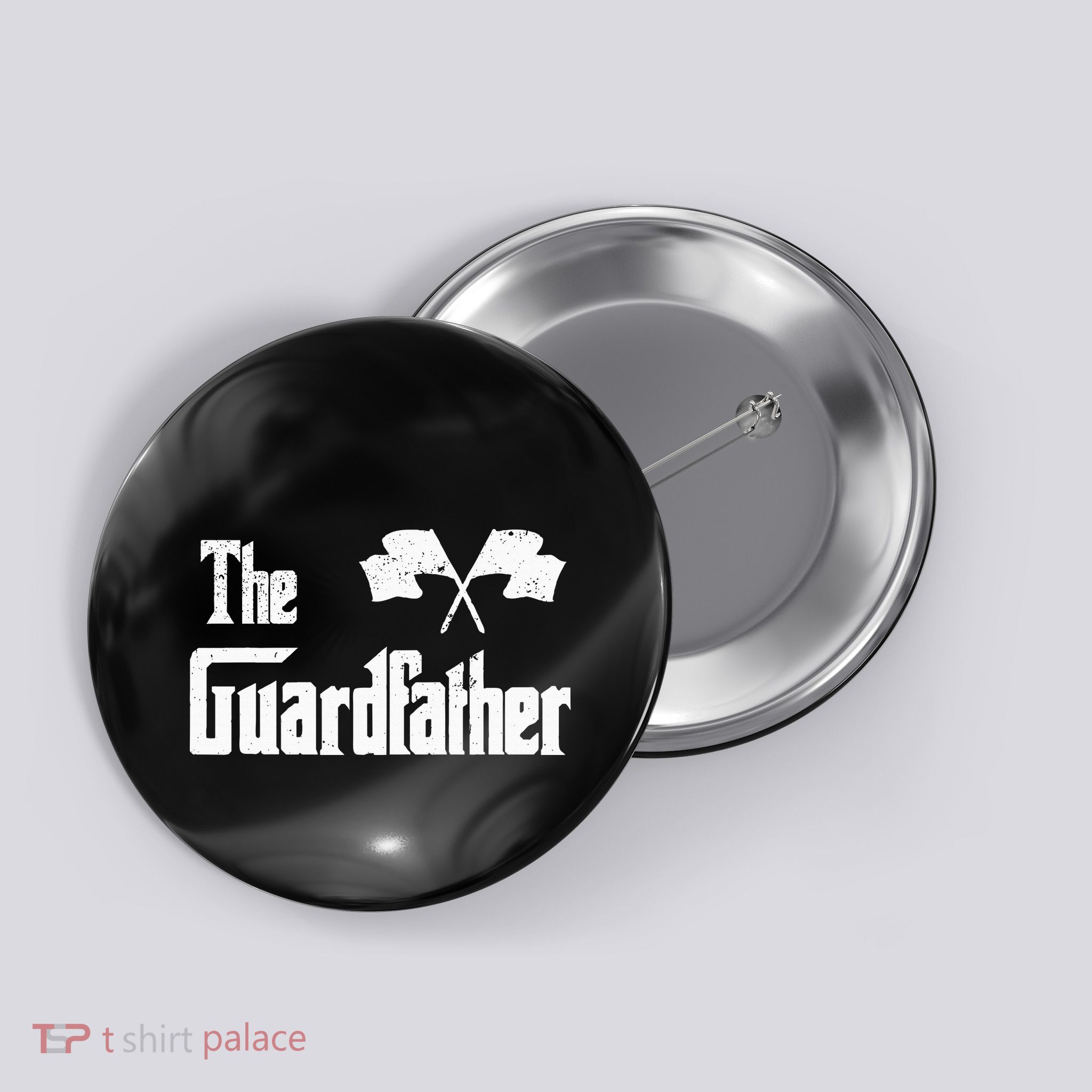 The Guardfather Funny Meme Color Guard Proud Dad Colorguard Button