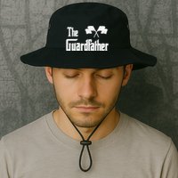 The Guardfather Funny Meme Color Guard Proud Dad Colorguard Bucket Hat