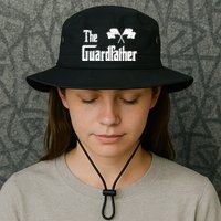 The Guardfather Funny Meme Color Guard Proud Dad Colorguard Bucket Hat
