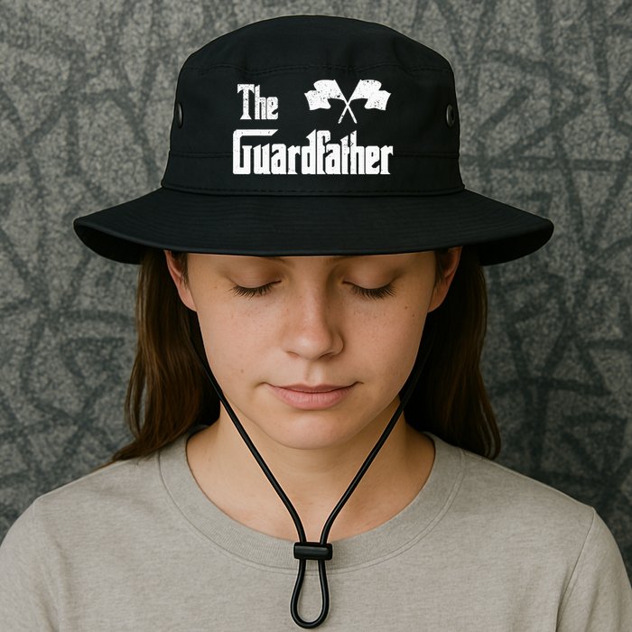 The Guardfather Funny Meme Color Guard Proud Dad Colorguard Bucket Hat