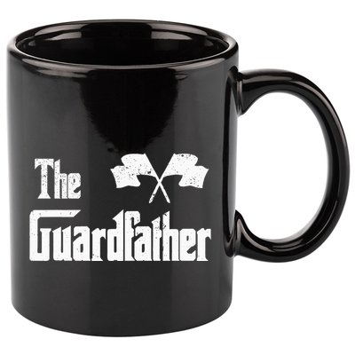 The Guardfather Funny Meme Color Guard Proud Dad Colorguard 11oz C Handle Ceramic Mug