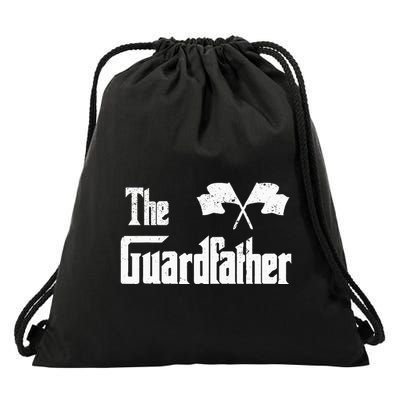 The Guardfather Funny Meme Color Guard Proud Dad Colorguard Drawstring Bag