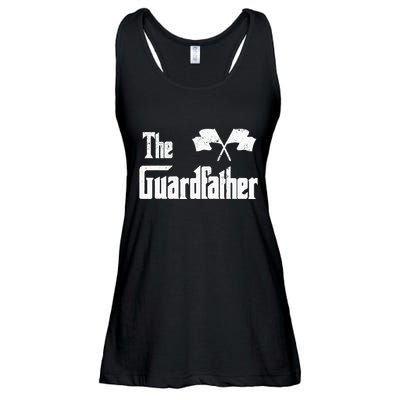 The Guardfather Funny Meme Color Guard Proud Dad Colorguard Ladies Essential Flowy Tank