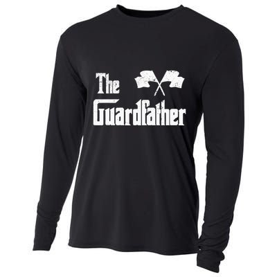 The Guardfather Funny Meme Color Guard Proud Dad Colorguard Cooling Performance Long Sleeve Crew