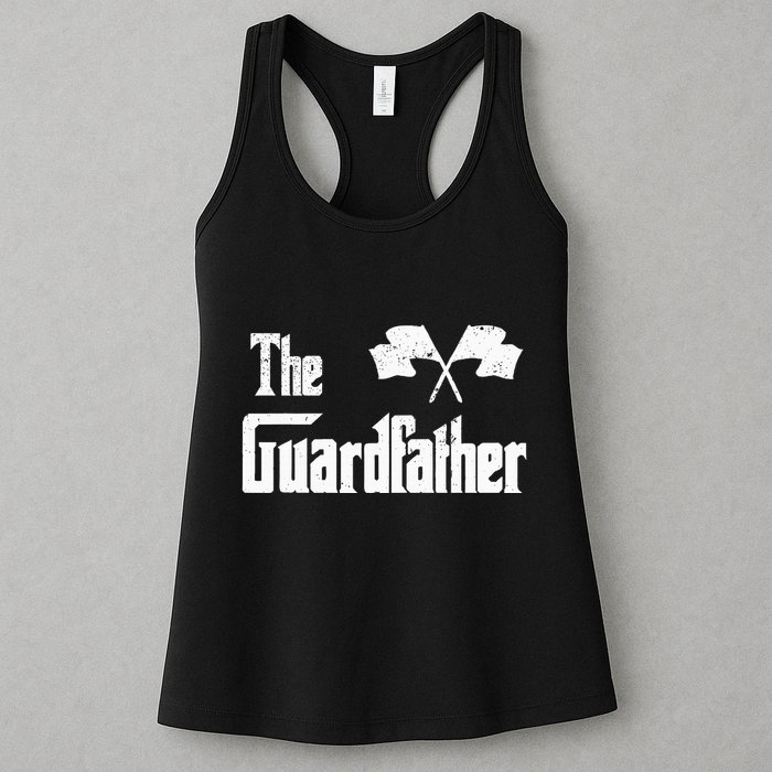 The Guardfather Funny Meme Color Guard Proud Dad Colorguard Womens Tank Top