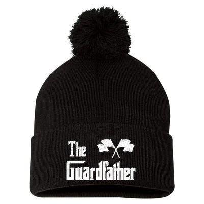 The Guardfather Funny Meme Color Guard Proud Dad Colorguard Pom Pom 12in Knit Beanie