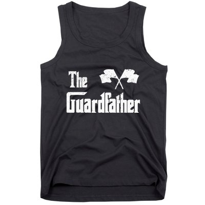 The Guardfather Funny Meme Color Guard Proud Dad Colorguard Tank Top