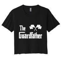 The Guardfather Funny Meme Color Guard Proud Dad Colorguard Crop Top