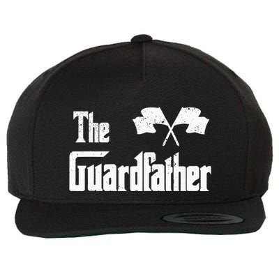 The Guardfather Funny Meme Color Guard Proud Dad Colorguard Wool Snapback Cap