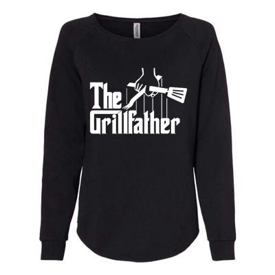 The Grillfather Funny Fathers Day Gift Grandfather Gift Womens California Wash Sweatshirt