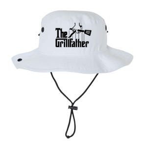 The Grillfather Funny Fathers Day Gift Grandfather Gift Legacy Cool Fit Booney Bucket Hat