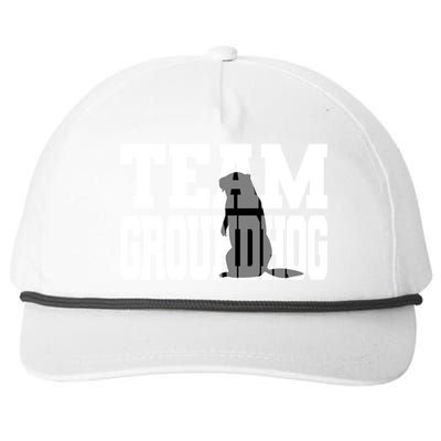 Team Groundhog Fun Matching Groundhog Day Design Gift Snapback Five-Panel Rope Hat