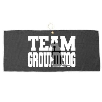 Team Groundhog Fun Matching Groundhog Day Design Gift Large Microfiber Waffle Golf Towel