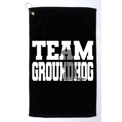 Team Groundhog Fun Matching Groundhog Day Design Gift Platinum Collection Golf Towel