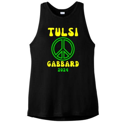 Tulsi Gabbard For President 2024 Ladies PosiCharge Tri-Blend Wicking Tank