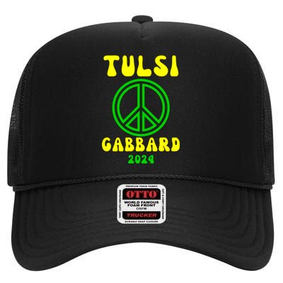 Tulsi Gabbard For President 2024 High Crown Mesh Back Trucker Hat