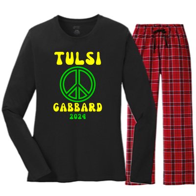 Tulsi Gabbard For President 2024 Women's Long Sleeve Flannel Pajama Set 