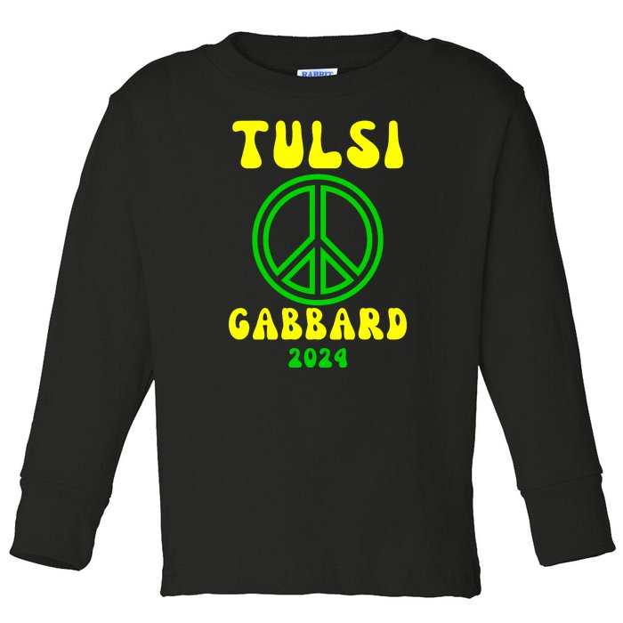 Tulsi Gabbard For President 2024 Toddler Long Sleeve Shirt